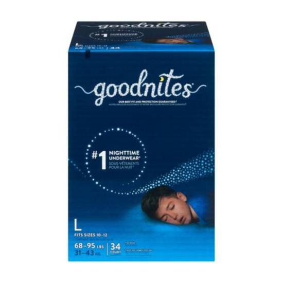 Goodnites Underwear For Boys L (34 units)