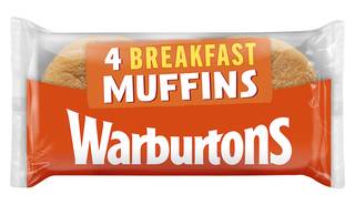 Warburtons 4 English Breakfast Muffins