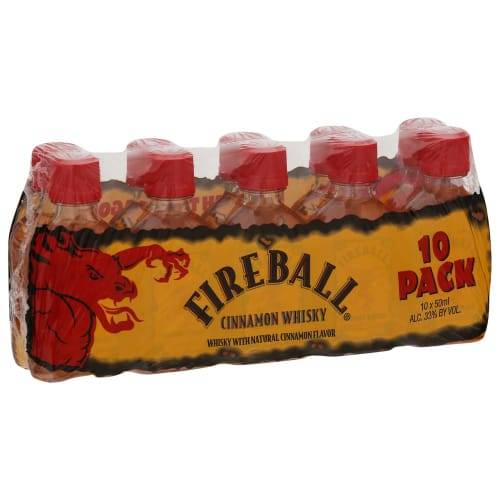 Fireball · Cinnamon Whisky (10 x 50 mL)