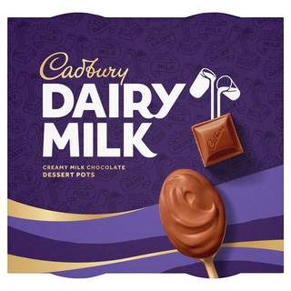 Cadbury Dairy Milk Pots of Joy Chocolate Dessert 4 x 60g (240g)