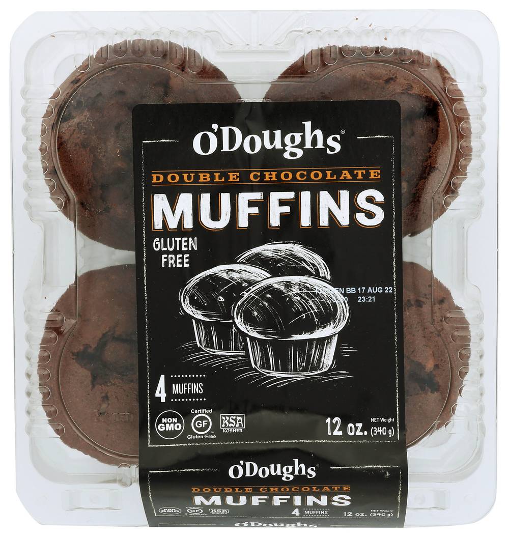 Odoughs Double Chocolate Muffins (4 ct)