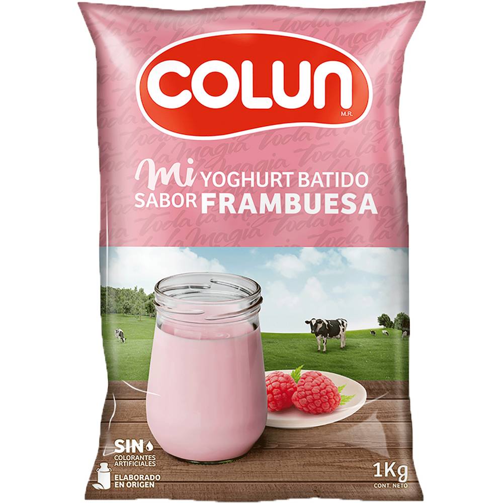 Colun yogur batido sabor frambuesa (bolsa 1 l)
