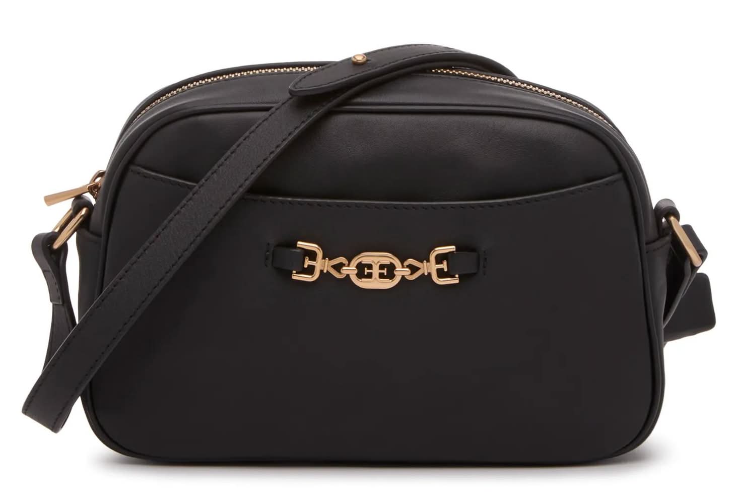 Sam Edelman Loraine Leather Crossbody Bag (Black One Size)