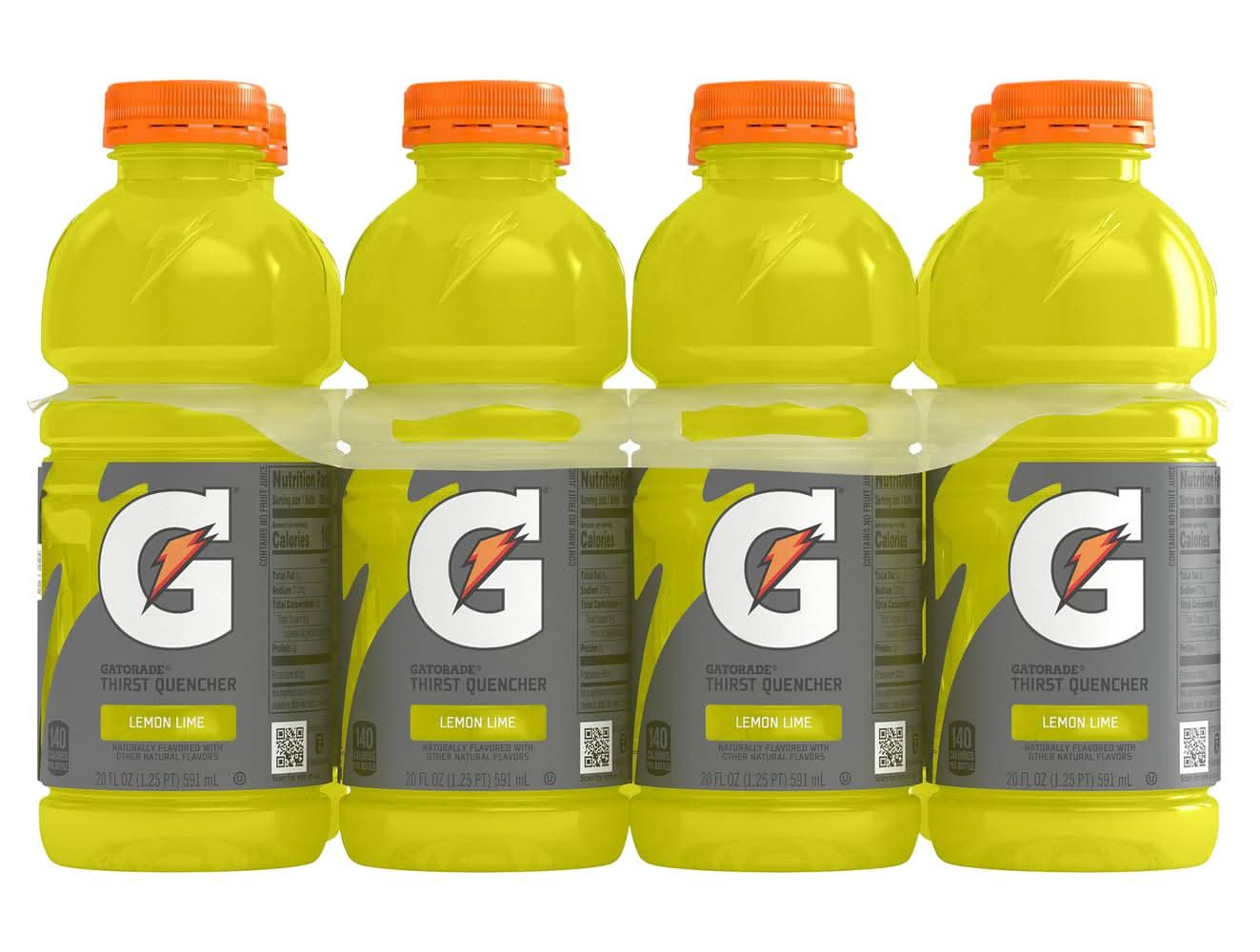 Gatorade Thirst Quencher Sports Drink, Lemon-Lime (160 fl oz, 8 ct)
