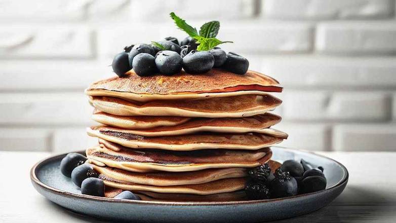 Pancakes w/ Fresh Blueberries (3 Stack)