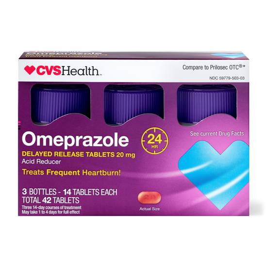 CVS Health Omeprazole Delayed Release Acid Reducer Tablets, 42 CT
