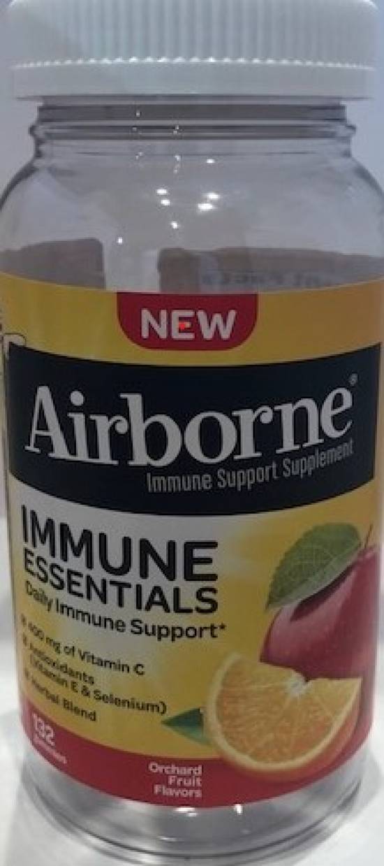 Airborne Immune Essentials Gummy Assorted Fruit Flavors 132 Count
