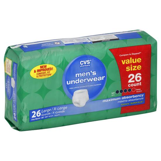 Cvs Pharmacy Men's Maximum Absorbency Underwear (large/x-large)