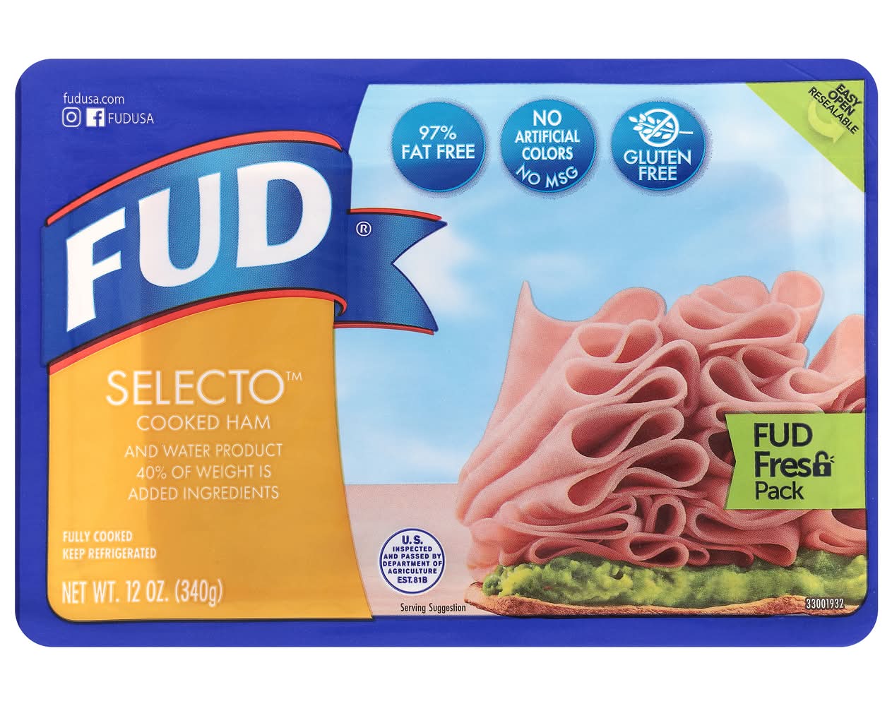 FUD Selecto Cooked Ham (12 oz)