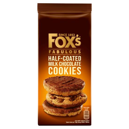 Fox's Fabulous Half-Coated Milk Chocolate Cookies (175g)