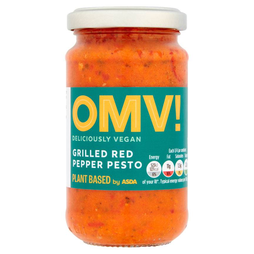 ASDA Omv! Plant Based Grilled Red Pepper Pesto (190g)