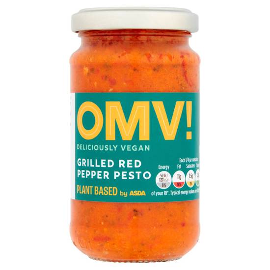 Asda Plant Based OMV! Grilled Red Pepper Pesto 190g