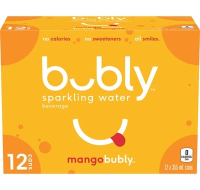 bubly Sparkling Water, Mango (12 x 0.35 L)