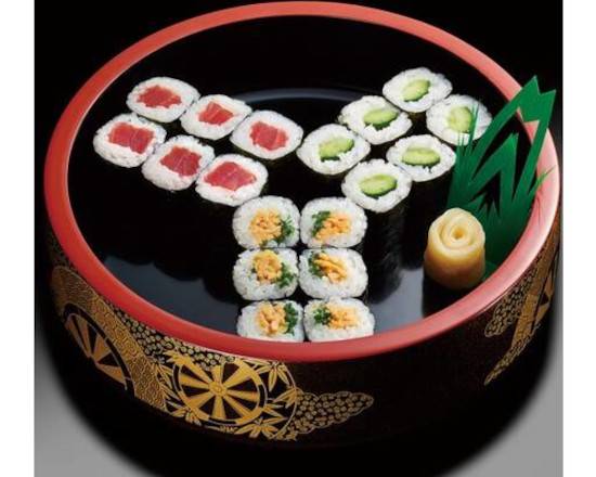人気細巻3本(ネギ有り)【 V719 】 Popular Sushi Rolls with Spring Onions