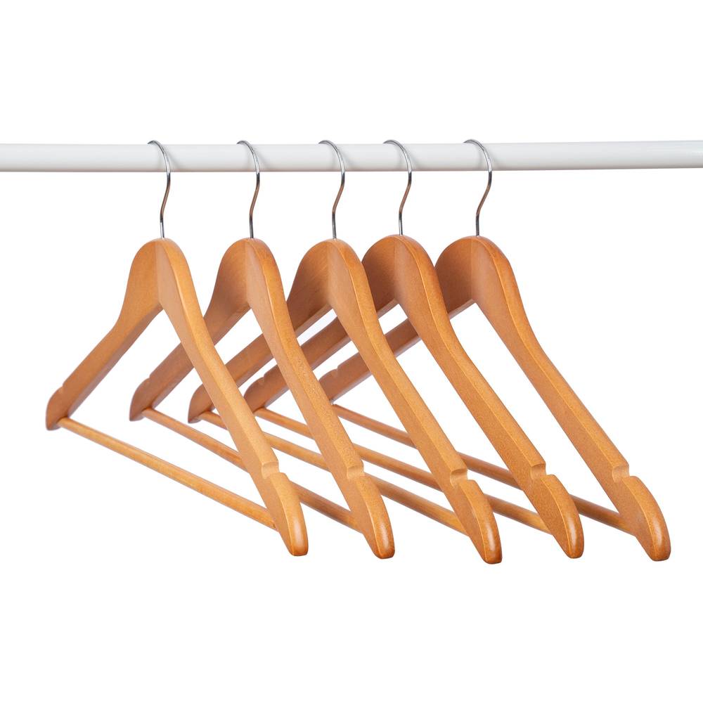 Style Selections 5-Pack Wood Clothing Hanger (Natural) | SL-051-1