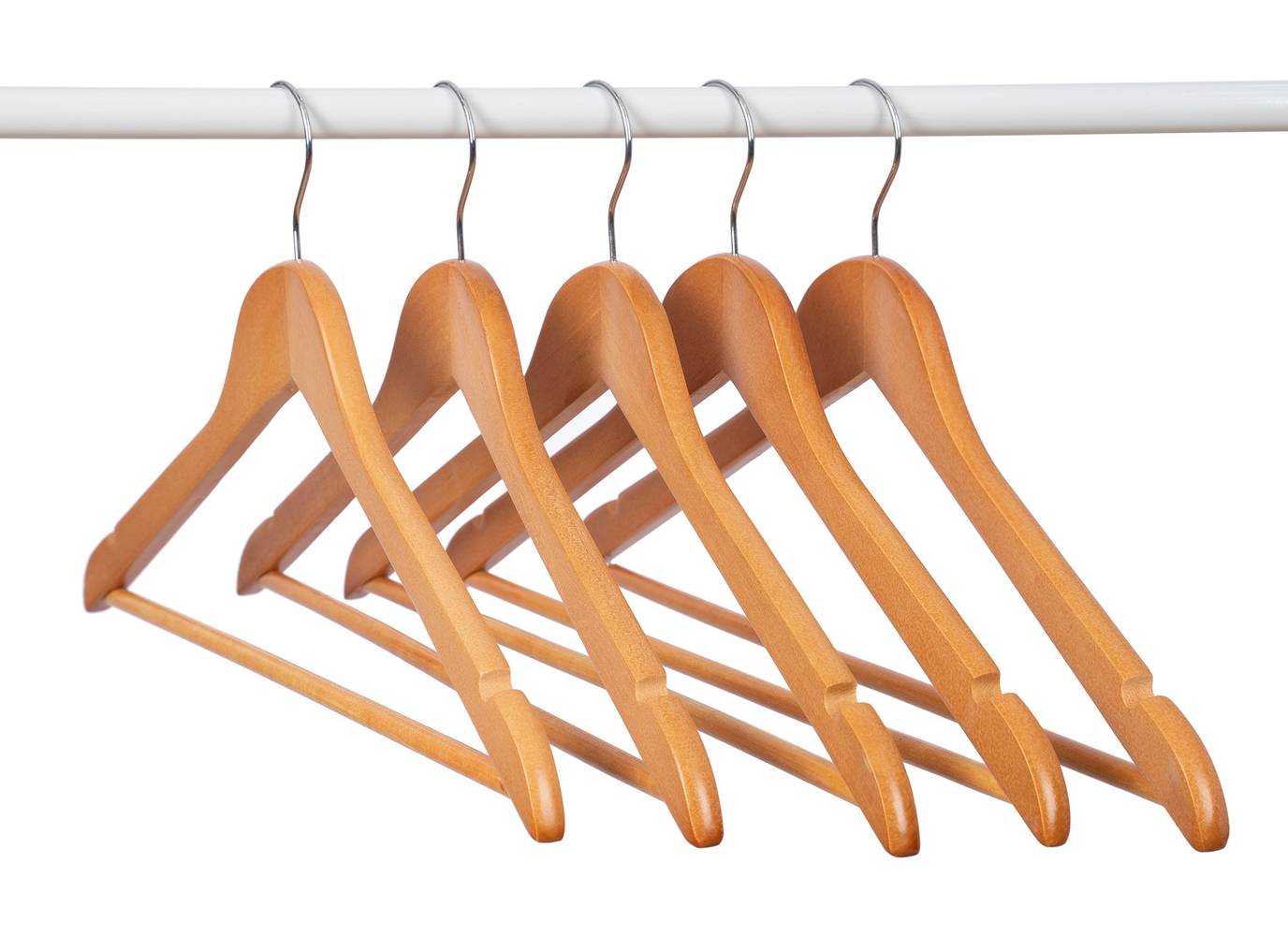 Style Selections 5 -Pack Wood Clothing Hanger ( Natural ) | SL-051-1