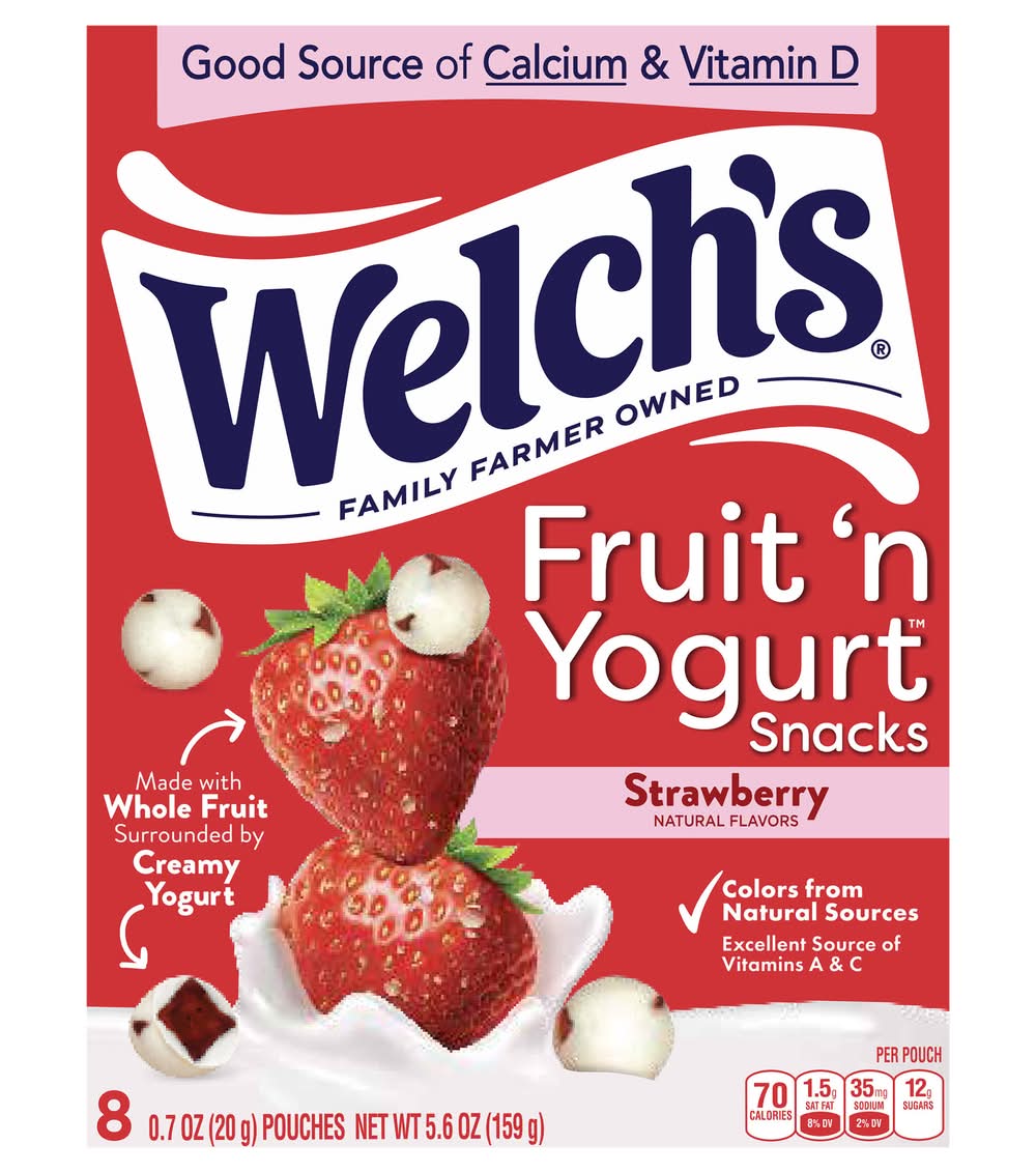Welch's Fruit 'N Yogurt Snacks, Strawberry (8 x 0.7 oz)