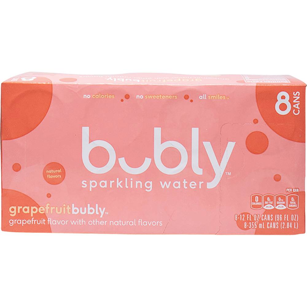 Bubly Sparkling Water (8 ct , 12 fl oz) (grapefruit)