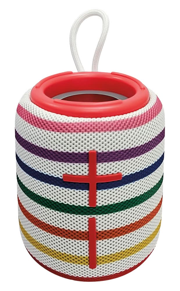 Bauhn Compact BT Speaker, Rainbow/Red