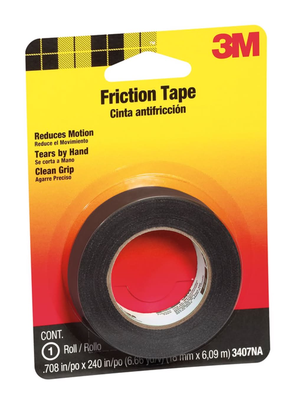 3M 0.708 In. W X 240 In. L Black Cotton Cloth Friction Tape