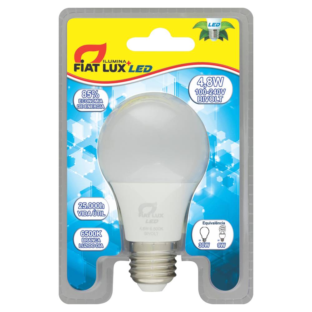 Fiat lux lâmpada de led 4.8 w 6500 k ilumina (1 un)