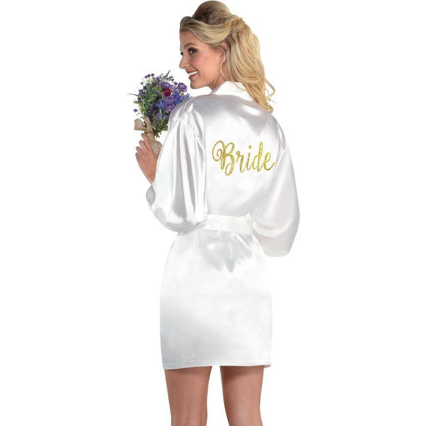 Gold White Bride Robe - Size - Size Standard