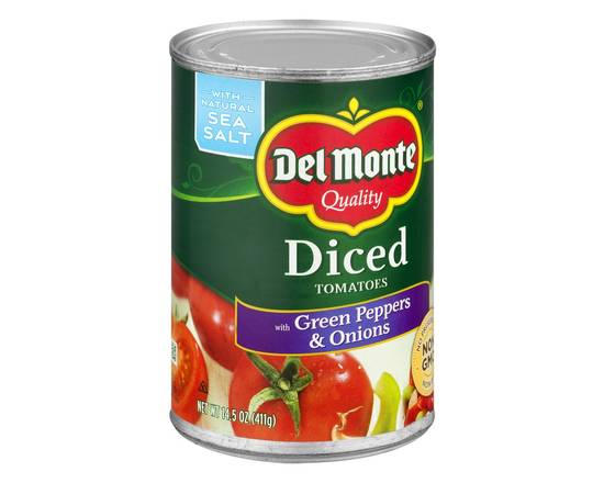 Del Monte · Diced Tomatoes with Green Peppers, Onions & Sea Salt (14.5 oz)