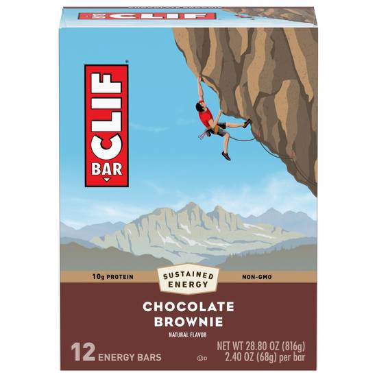 Clif Bar Chocolate Brownie Energy Bars (12 x 2.4 oz)