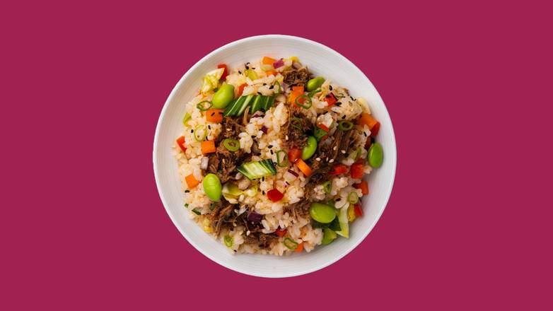 squeaky bean hoisin 'duck' firecracker rice