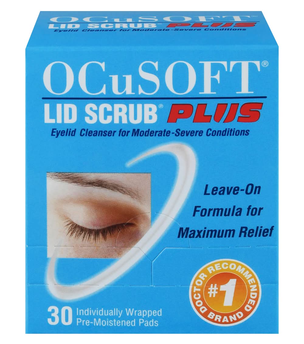 OCuSOFT Lid Scrub Plus Eyelid Cleanser Pre-Moistened Pads (30 ct)