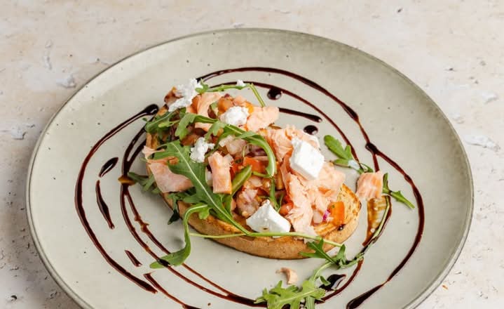 Hot-Smoked Salmon Bruschetta