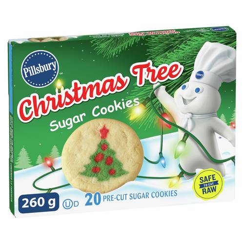 Pillsbury Ready To Bake Christmas Tree Sugar Cookies (9.17 oz, 20 ct)