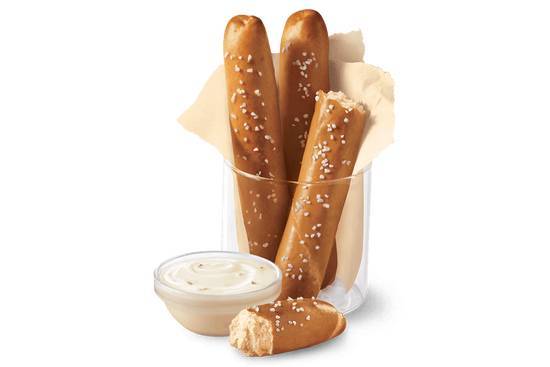 Pretzel Sticks with Zesty Queso