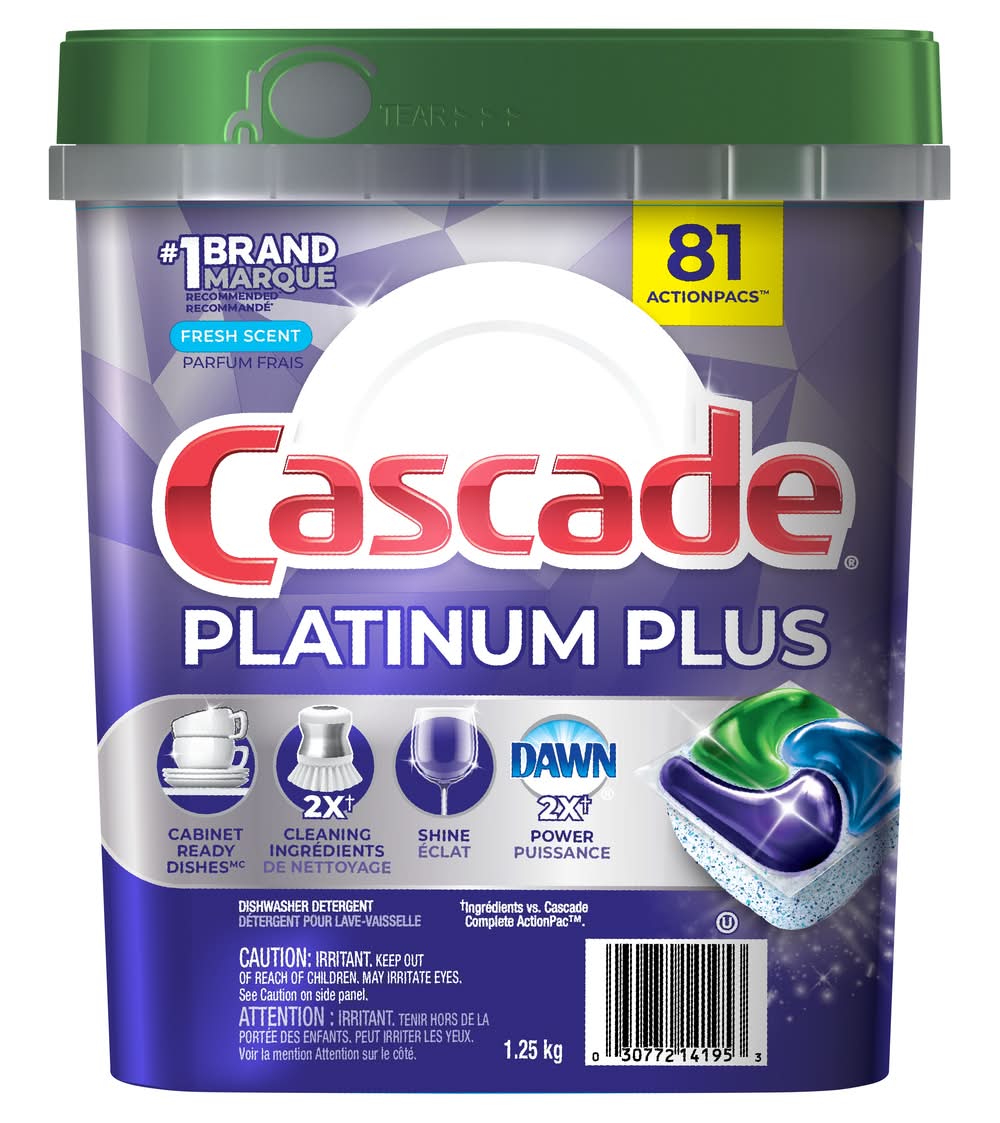 Cascade Platinum Plus, 81 Actionpacs / Cascade Platinum Plus Actionpacs, Fresh (81 ct)
