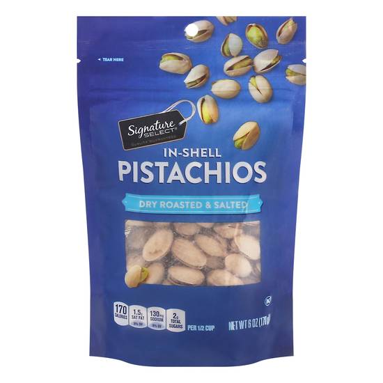 Signature Select In-Shell Pistachios Dry Roasted & Salted (6 oz)
