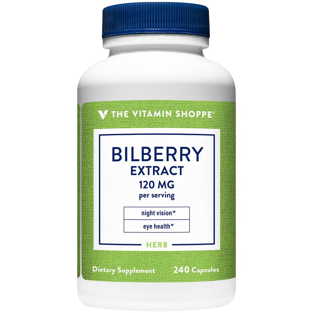 The Vitamin Shoppe Bilberry Extract 120 mg Capsules