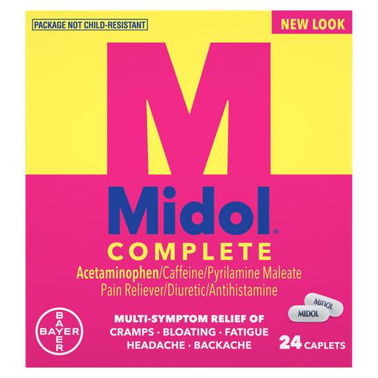 Midol Complete Menstrual Multi-Symptom Relief Caplets 24ct