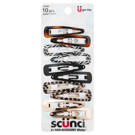 Scunci Snap Clips (10 ct)