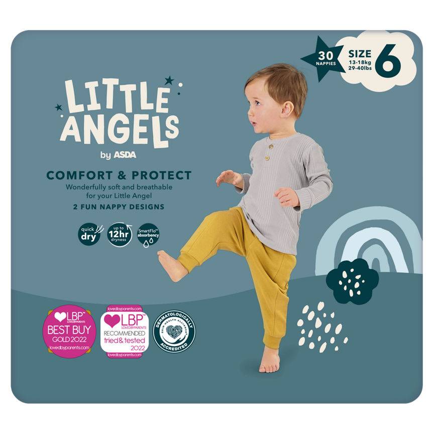 Asda Little Angels Comfort & Protect Nappies (30 ct)