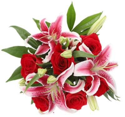 DEBI LILLY RED FRAGRANT ROSE BOUQUET