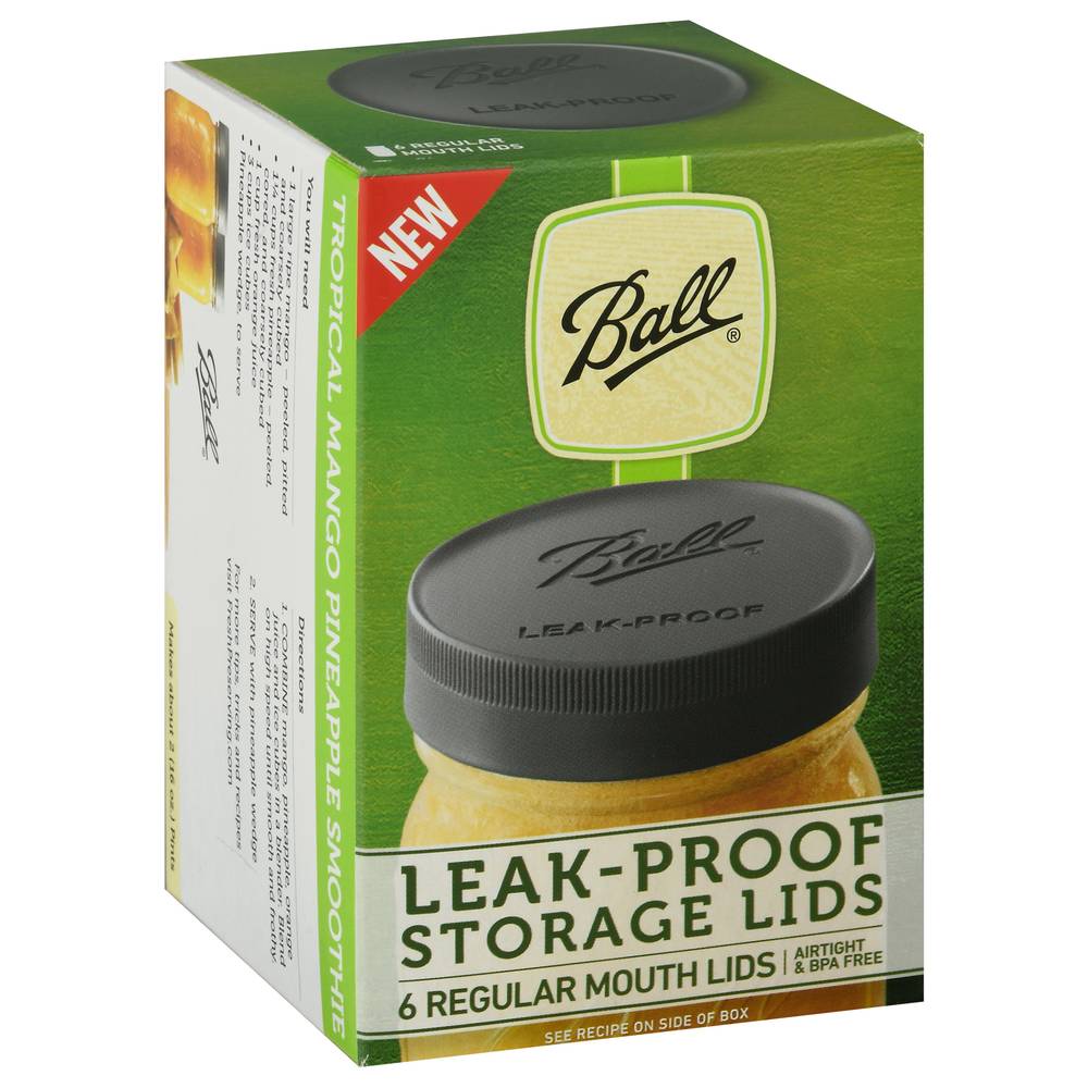 Ball Regular Mouth Leak-Proof Storage Lids ( 6 ct )