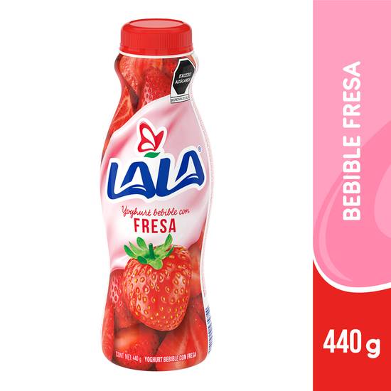 Lala yoghurt bebible fresa (botella 440 g)