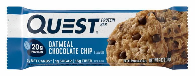 Quest Protein Bar Oatmeal Chocolate Chip 2.12oz