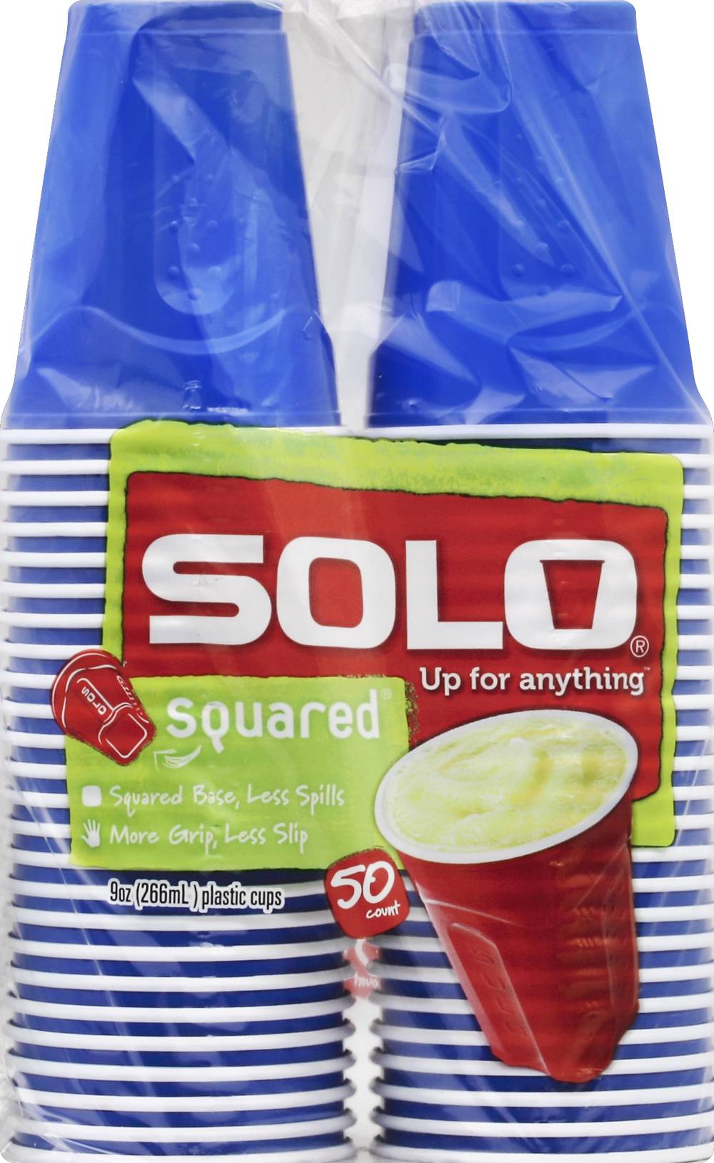 Solo 9 Oz Squared Plastic Cups (10.6 oz, 50 ct)
