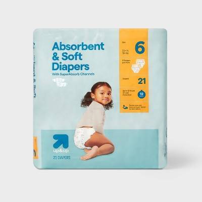 up&up Disposable Diapers Small pack, Size 6 (21 ct)