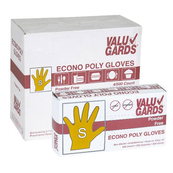 ValuGards Powder Free Econo Poly Gloves (500 ct)