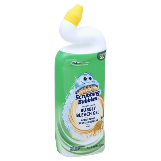 Scrubbing Bubbles Toilet Bowl Cleaner Bubbly Bleach Gel Citrus Active Foam Cleans & Freshens