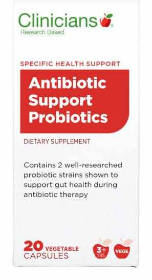 Clinicians Antibiotic Support VegeCapsules 20s