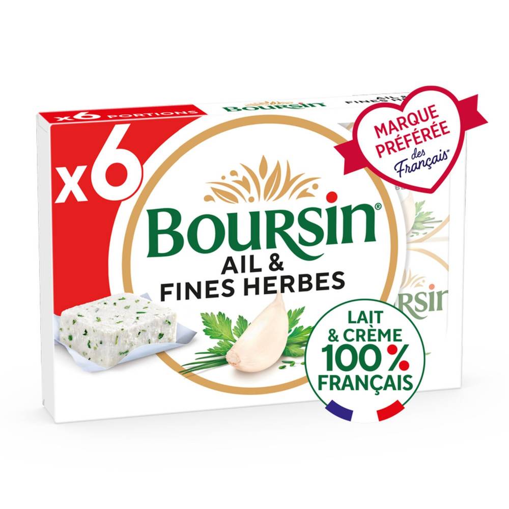 Boursin - Fromage ail et fines herbes (96g)