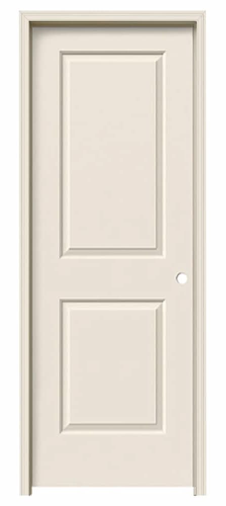 JELD-WEN 32-in x 80-in Primed Hollow Core 2-panel Left Hand Molded Composite Single Prehung Interior Door